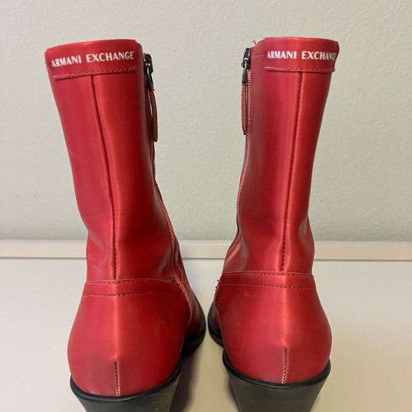Armani Exchange red western style booties - Picture 6 of 10